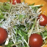【簡単】水菜のじゃこサラダ